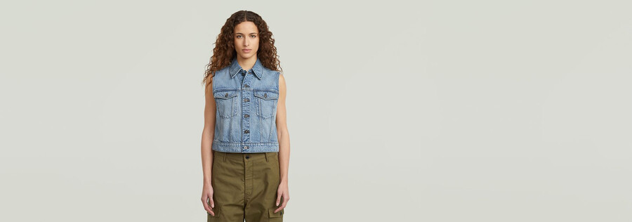 gilet di jeans ristretto