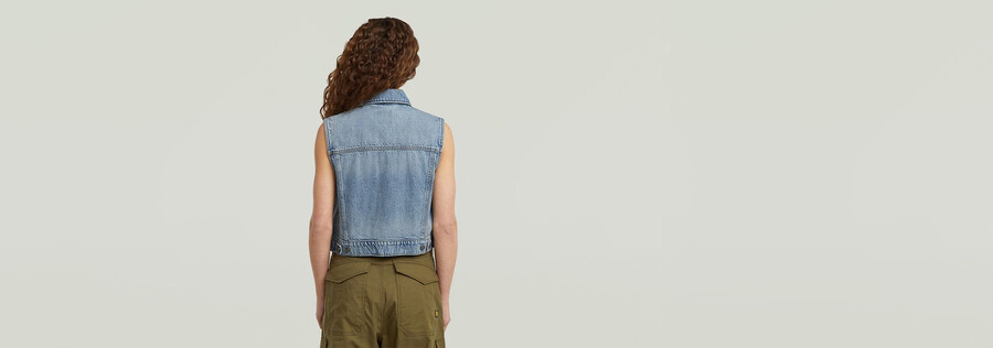 gilet di jeans ristretto