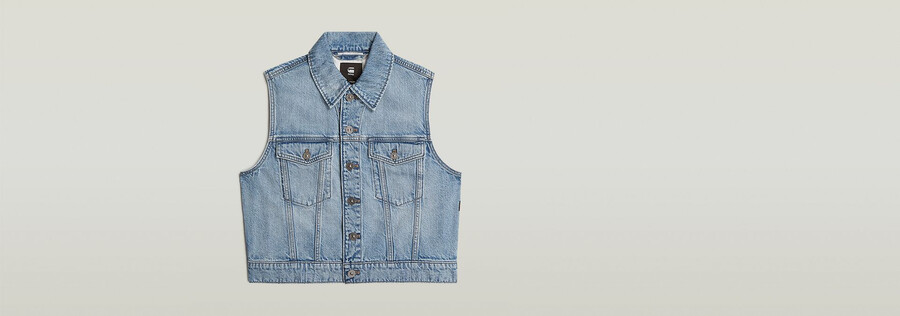 gilet di jeans ristretto