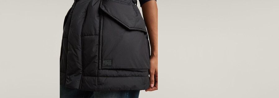 gilet imbottito con cintura