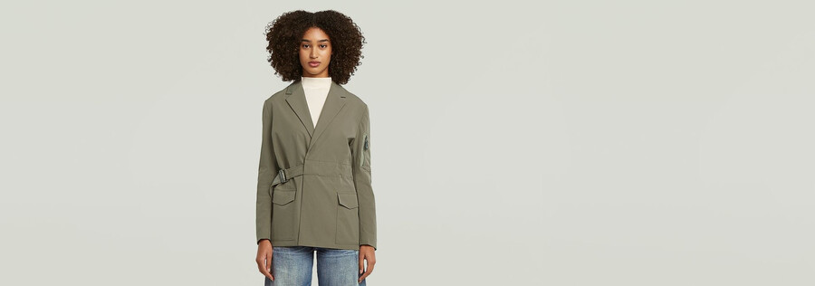 blazer con cintura