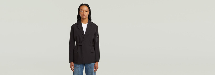 blazer con cintura