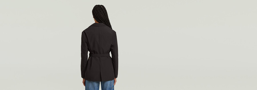 blazer con cintura