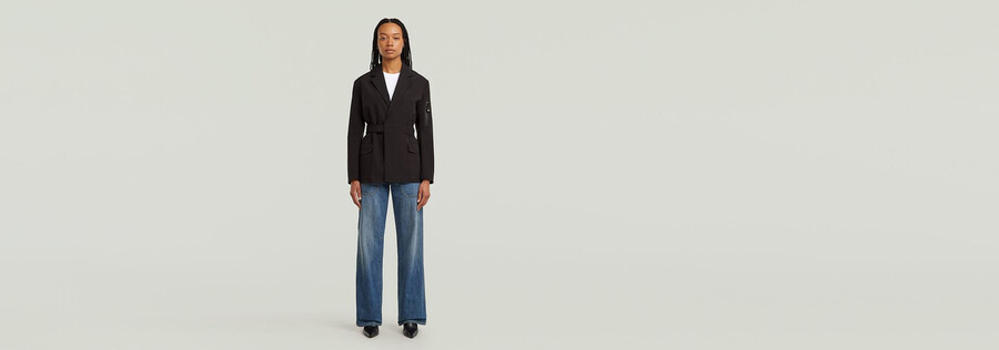 blazer con cintura