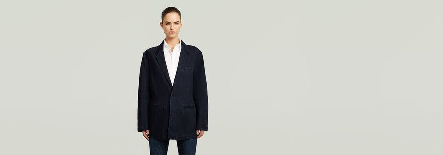 blazer in denim oversize