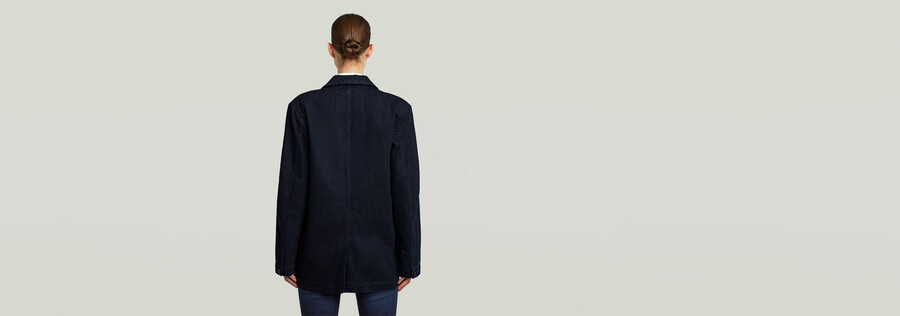 blazer in denim oversize