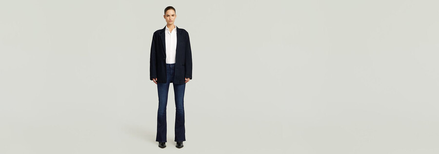 blazer in denim oversize