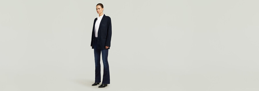 blazer in denim oversize