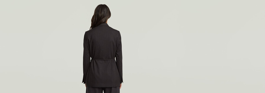 blazer doppiopetto con cintura
