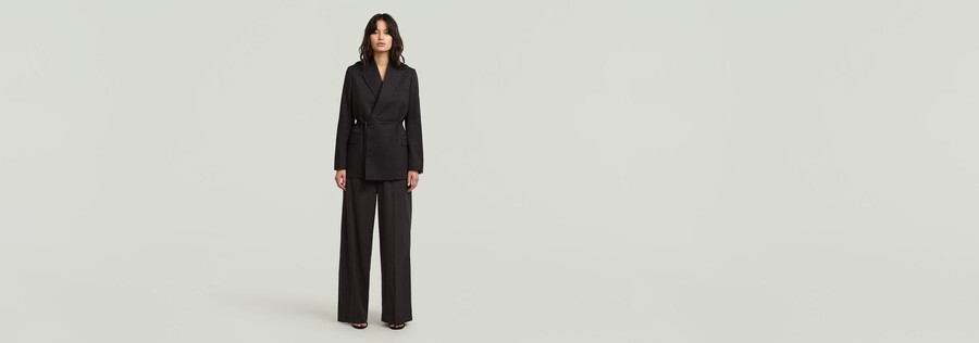blazer doppiopetto con cintura