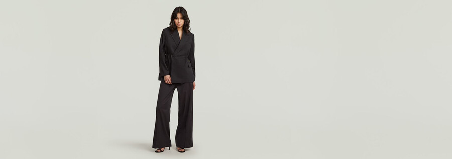 blazer doppiopetto con cintura