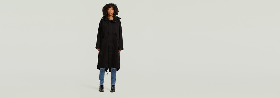 parka largo con cappuccio rovic