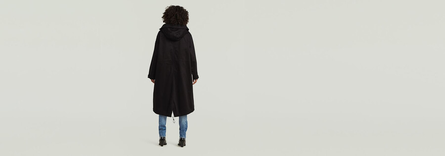 parka largo con cappuccio rovic