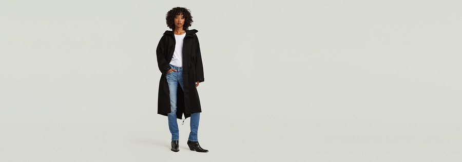 parka largo con cappuccio rovic
