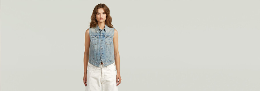 gilet sottile con orlo inclinato