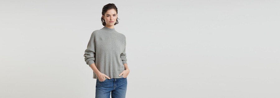 maglione finto squadrato