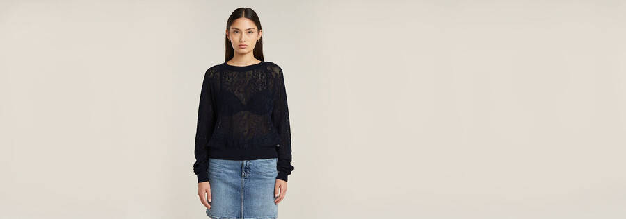maglione leggero lavorato a maglia pointelle