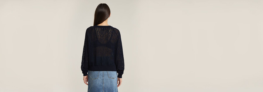 maglione leggero lavorato a maglia pointelle
