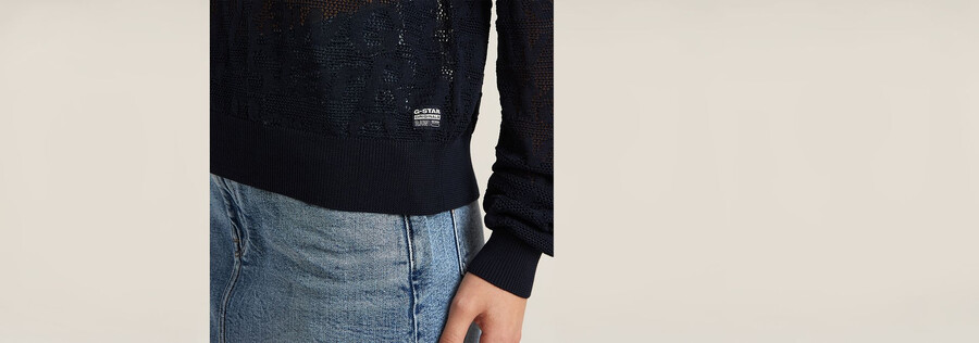 maglione leggero lavorato a maglia pointelle
