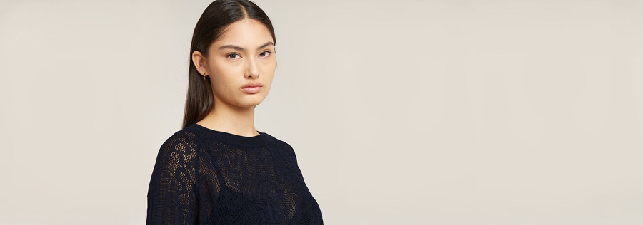 maglione leggero lavorato a maglia pointelle