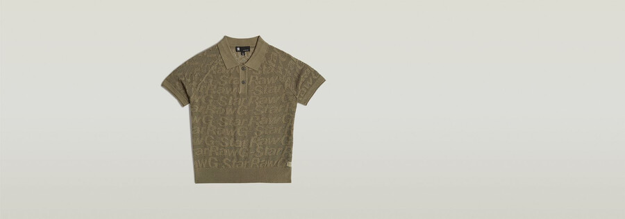 polo in maglia leggera pointelle