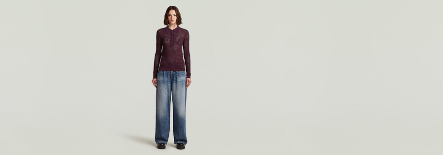 polo in maglia sottile pointelle