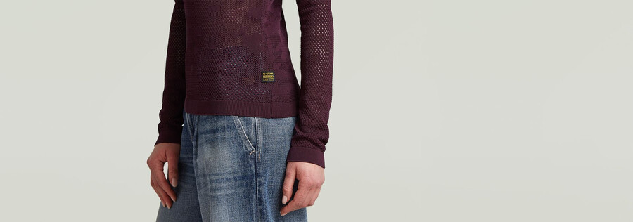 polo in maglia sottile pointelle