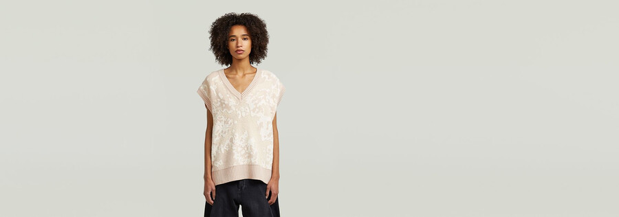 maglia gilet jacquard