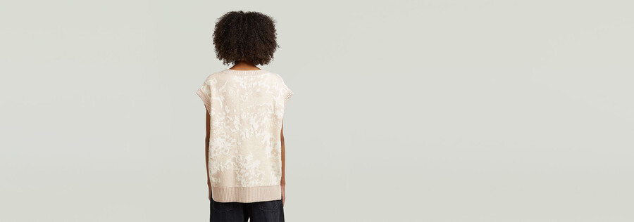 maglia gilet jacquard