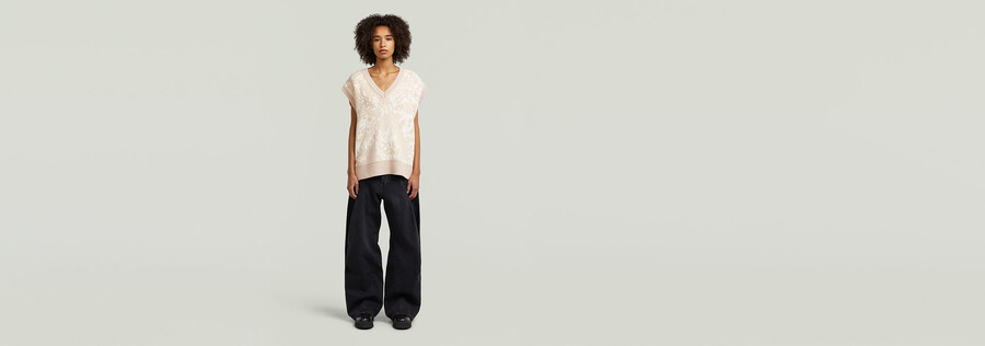 maglia gilet jacquard