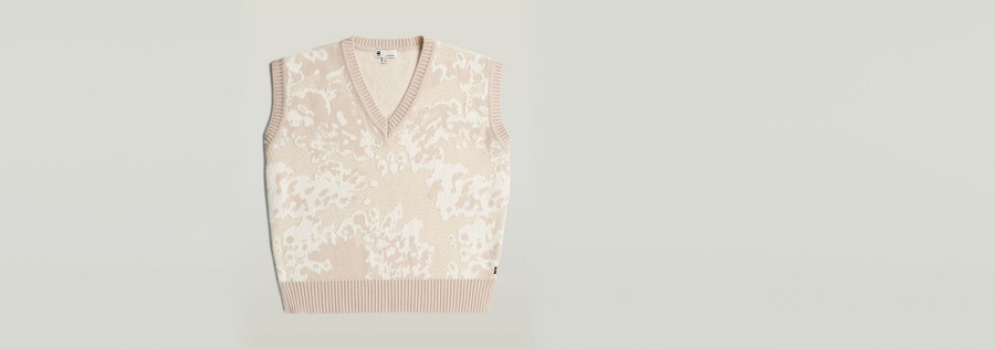 maglia gilet jacquard