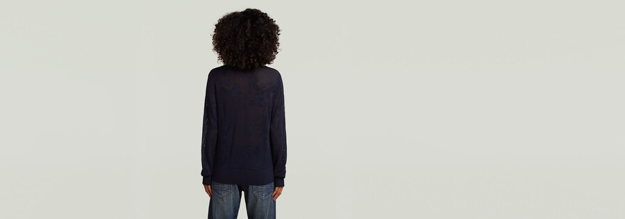 pullover in maglia traforata