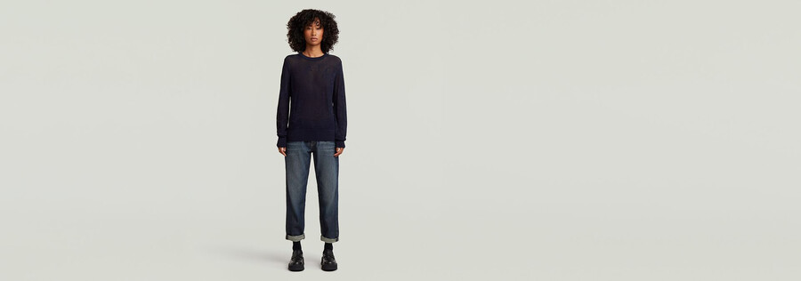 pullover in maglia traforata