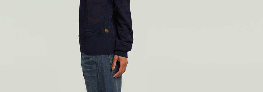 pullover in maglia traforata