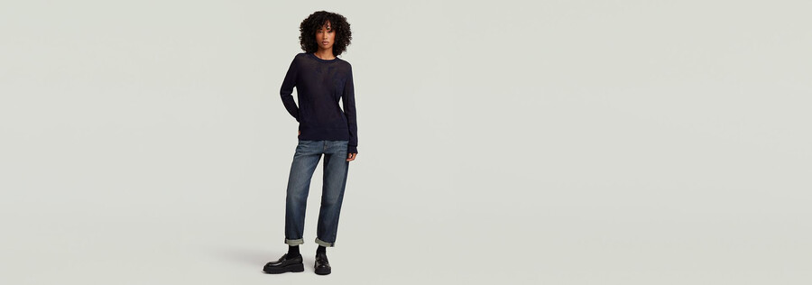 pullover in maglia traforata