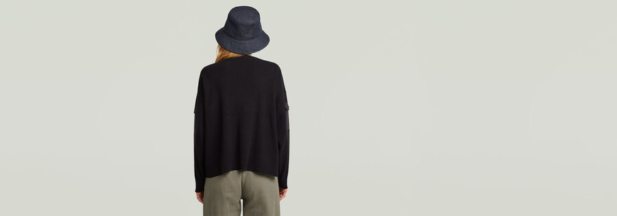 maglia a coste mista intrecciata