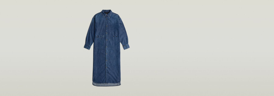 abito camicia con linguetta lunga