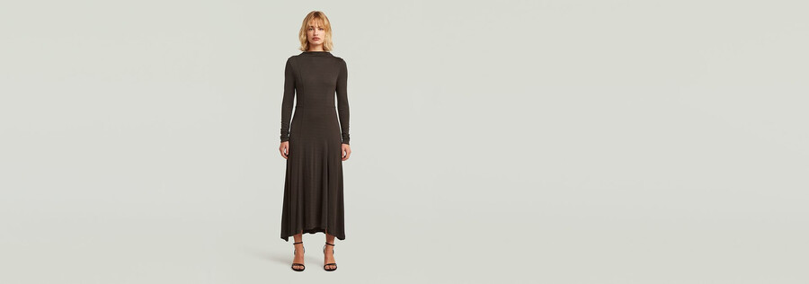 abito in jersey drappeggiato