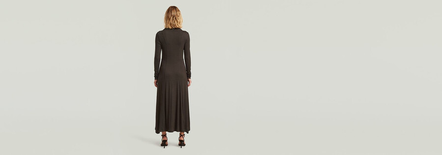 abito in jersey drappeggiato