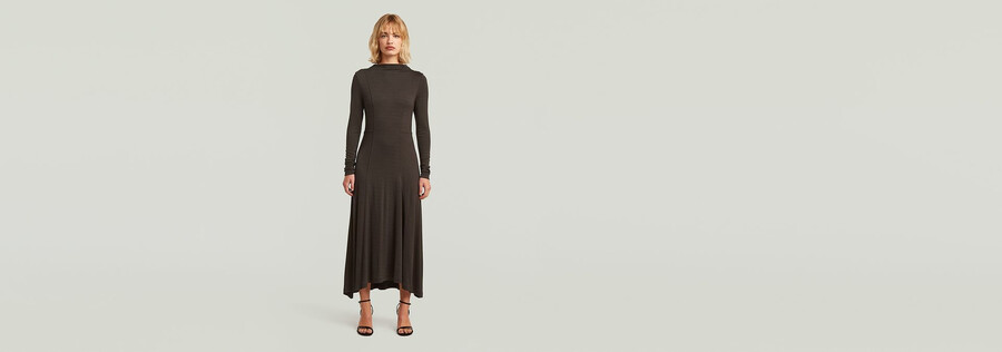 abito in jersey drappeggiato