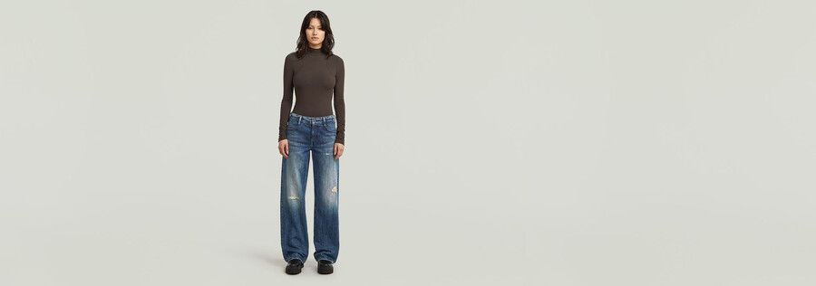 jeans larghi a vita bassa judee