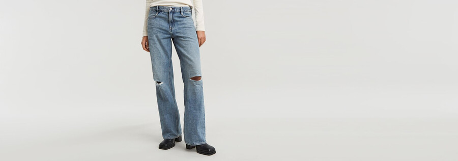 jeans larghi a vita bassa judee