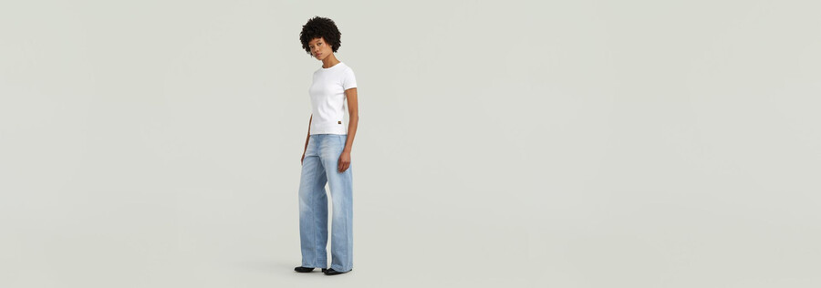 jeans larghi a vita bassa judee