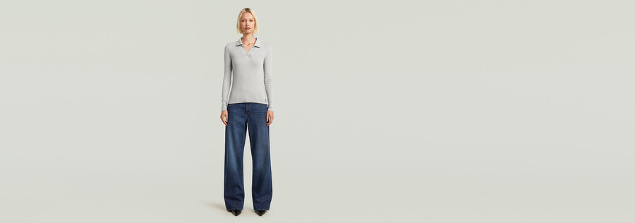 jeans larghi a vita bassa judee