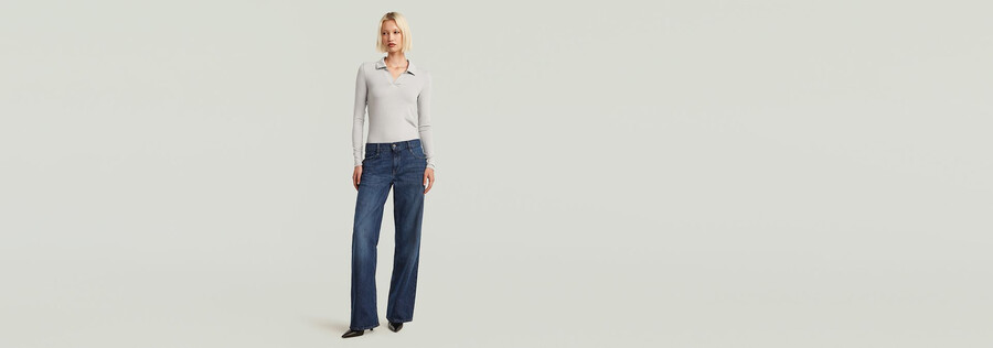 jeans larghi a vita bassa judee