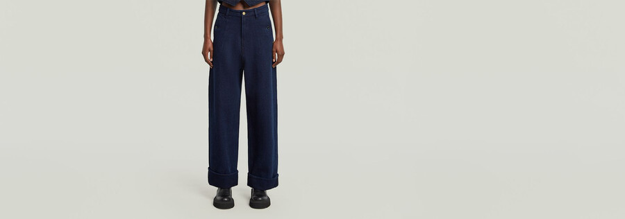jeans larghi alti roos