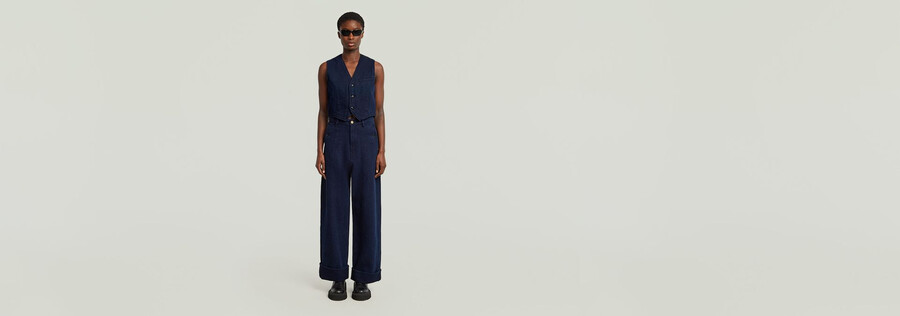 jeans larghi alti roos