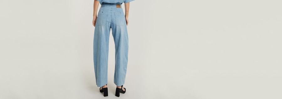jeans larghi cargo con cintura