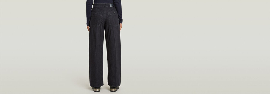 jeans larghi cargo con cintura