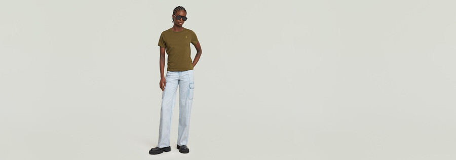 jeans larghi a vita bassa judee cargo